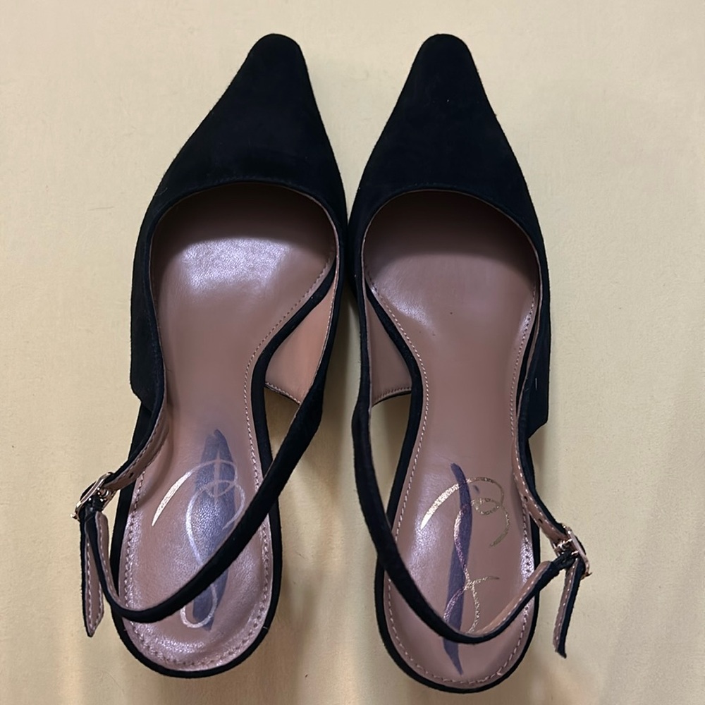 Sam Edelman Black Suede Sling back